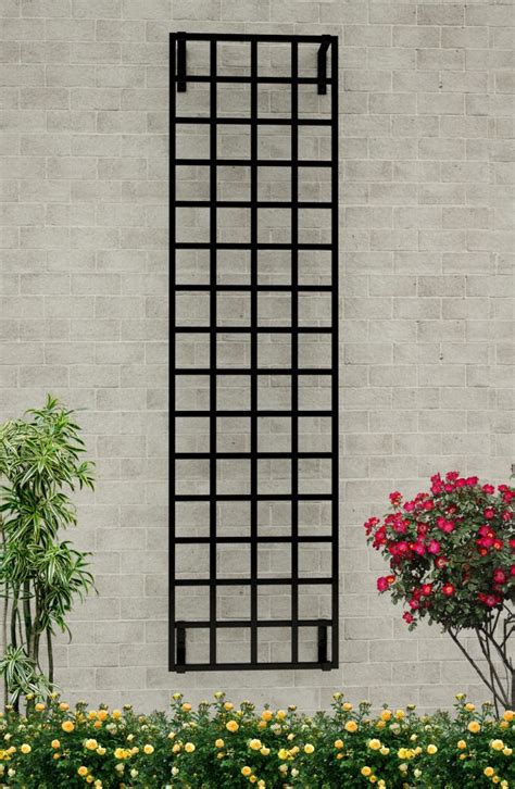 metal trellis place against house|metal trellis attachments.